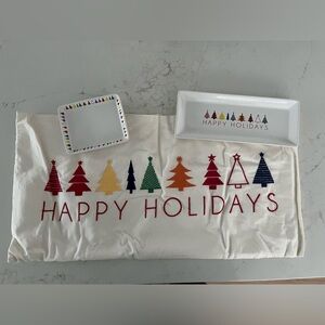 Pottery Barn Pillow Cover 12x24 with matching dishes